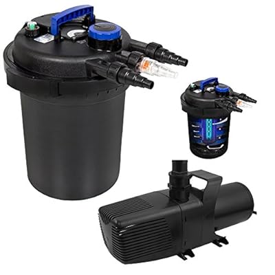 XtremepowerUS Aquarium Combo Koi Pond Bio Aquarium 13W UV-C Lamp Filter