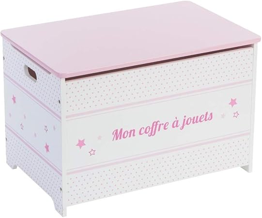 white and pink toy box