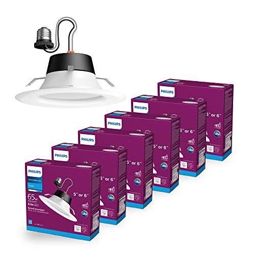 Philips LED FlickerFree Dimmable 5”/6" Downlight, Recessed Lighting with Technology