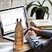 Tadge Goods Insulated Stainless Steel Water Bottle - Endangered Species Edition - Metal Thermo Style Bottles Great For Sports, Gym, Kids - Keeps Drinks Hot & Cold - 17 Oz Large