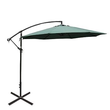 Cantilever For Deck 10 Feet Aluminum Offset Patio Umbrella Crank Cross Bar Set