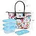Lunch Bag Set by Dimayar Lunch Tote with Ice Pack and 3 Pieces of Lunch Box Sandwich Kit Food Storage Container,Full Zipper Closure Insulated Lunch Bag Ice Pack Lunch Box Containers for Adults