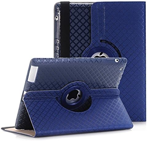 QBeau Ipad Case Cover with 360 Degree Rotating Stand Function for Ipad 2 [The 2nd Generation]/Ipad 3 [The 3rd Generation]/Ipad 4 [The 4th Generation],Navy Blue
