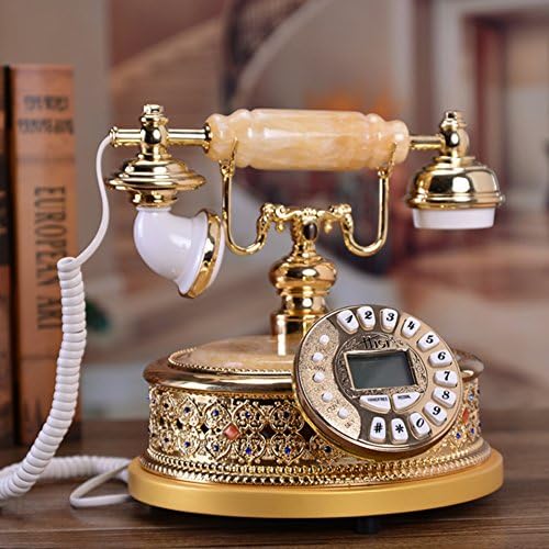 Retro telephone Antique telephone Vintage wired landline Living room cafe decoration-A