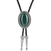 HUABOLA CALYN Bolo tie, Handmade Round Shape Western Cowboy Bola Tie