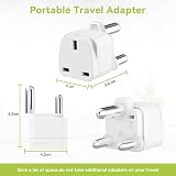 SHUOMAO 2-Pack UK to South Africa Plug Adapter Type M view 6
