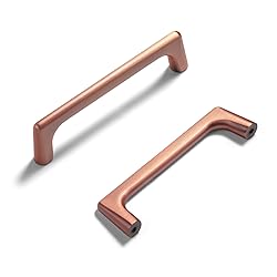 Goo-Ki Brushed Copper Cabinet Pulls with 4''Hole