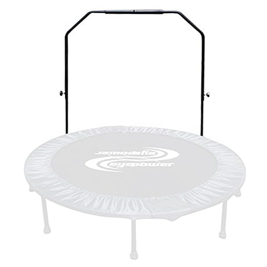 Eyepower Haltestange 98x128cm höhenverstellbarer Trampolin-Haltegriff Handlauf gepolsterte Sicherheithalterung Schwarz