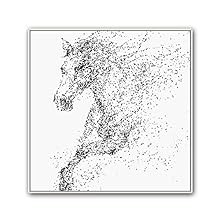 signwin Framed Canvas Wall Art Abstract Horse Canvas Prints Home Artwork Decoration for Living Room,Bedroom - 24x24 inches