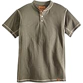 Venado Premium Short Sleeve Henley Shirt for Men - Mens Henley with Stretch Cotton
