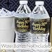 Black and Gold 90th Birthday Party Water Bottle Labels, 90th Birthday Decorations, Waterproof Stickers for Water Bottles - 20 Stickers