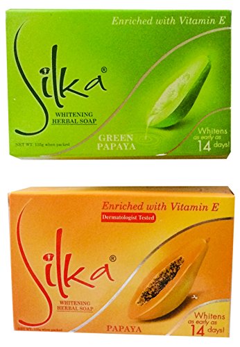 Silka papaya whitening herbal soap bundle, enriched wit…