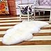 Bedroom Faux Mat Soft Hairy Carpet Sheepskin Chair Cover Seat Pad Plain Skin Fur Plain Fluffy Area Rugs Washable (white)