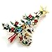 Haodeba 1 Piece Gorgeous Enamel Rhinestone Brooch Christmas Tree Brooch Pins Party Favor Best Gift for Girls Women Ladies