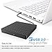 External CD Drive, DORISO USB 3.0 Slim External DVD Drive, Portable CD/DVD-RW Drive Writer Rewriter Burner High Speed Data Transfer for Desktop Laptop Notebook Windows7/8/10, Mac OSX (Upgrade - Black)