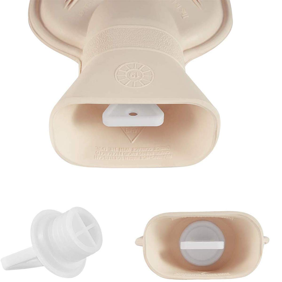 2L Long Hot Water Bottle with Super Soft Fabric Knitted Cover Hot Water Bottle Pure Natural Rubber-72 cm for Back, Neck, Legs (Pink)