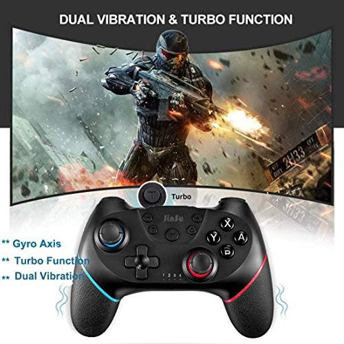 Amazon Com Wireless Switch Pro Controller For Nintendo Remote Pro Controller Gamepad Joypad Joystick For Nintendo Switch Console Supports Gyro Axis Turbo And Dual Vibration Computers Accessories