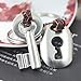 Maycom Creative Fashion Leather Couple Keychain Key Chain Ring Keyring Key Fob Key & Lock 83513 (Silver)