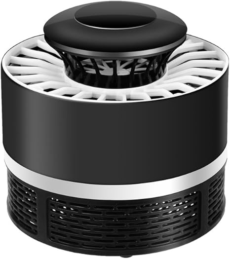 Amazon Misha 蚊取り器 殺虫器 光源誘引式 薬なし 物理方法 誘虫灯 人体無害 吸引ファン 省エネ 蚊よけ リビング オフィス アウトドア 携帯便利 黒 捕虫器