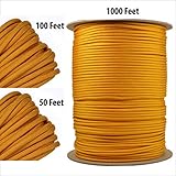 Mil-Spec Commercial Grade 550lb Type III Nylon Paracord - Pro Grade Paracord - Multiple Colors