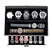 Caddy Bay Collection Watch Box w/Removable Watch Band Display Case & Valet Tray Holds 5 Watches - Black