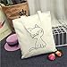 GuassLee Cat Canvas Tote Bag with Zipper Closure Grocery Shopping Bag Shoulder Bag for Women Girls Students