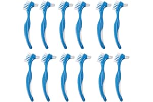 12 Pack Denture Brush Hard Denture Cleaning Brush Teeth Brush Toothbrush