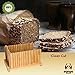 Bamboo Bread Slicer Guide By Bamboo Panda - Easily Flat Fold for Comfortable Storage, Perfect for Bread, Homemade Bread & Loaf Cakes Dark