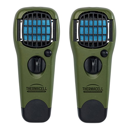 Thermacell Mosquito Repellent Outdoor & Camping Repeller Device (Olive), 2-Pack Kit with 6 Mats + 2 Cartridges