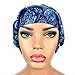 Women's Surgical Scrub Hat Nurse Ponytail Adjustable Euro Bouffant Blue Oil Bohemian DK Scrub Hats