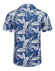 COOFANDY Men Cotton Linen Shirts Loose Fit Tropical