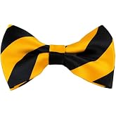 Romario Manzini collegiate Stripe Pre-Tied Bow Tie