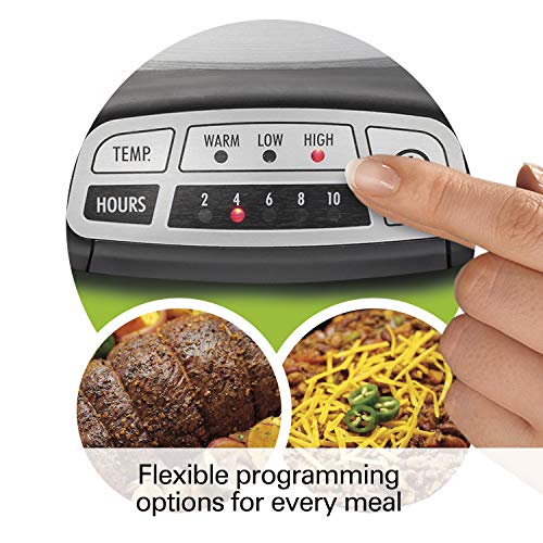 Hamilton Beach Programmable Slow Cooker with Flexible Easy Programming, 5 Cooking Times