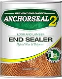 ANCHORSEAL 2 Log & Lumber end Grain Sealer - Prevents up to 90% of end Checks (Drying Splits) on Cut Ends of Wood & Decks. Green Wood Sealer for Turning Blanks & Bowls.