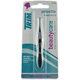 Trim Square Tip Tweezers, Pack of 2 , Precision Tips for Hair &amp; Splinter Removal