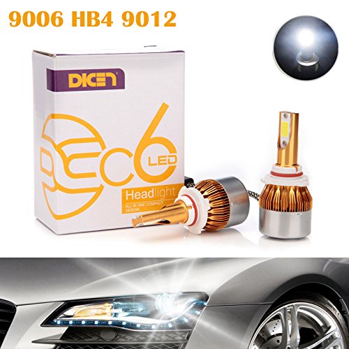 9006 9012 HB4 LED Headlight Bulbs 12000LM 120W 6000K Cool White Conversion Kit - Low Beam/High Beam/Fog Light - Plug & Play All-in-One 2 Yr Warranty (Pair)