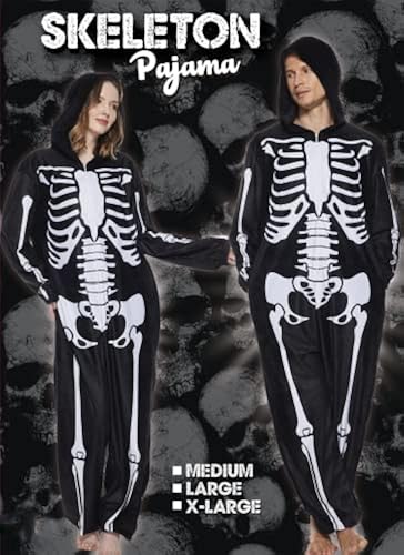 Costume Black Onesie Womens ReneeCho Skeleton Pajamas