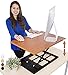 Stand Steady X-Elite Pro, Ergonomic Adjustable Height Standing Desk Converter for Home or Office, Easy Lift Sit to Stand Laptop Desk Riser for Laptop and Computer Monitor (Cherry, 28in x 20in)