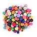 Glaciart One Felted Pom Poms, Wool Balls (240 Pcs) 4 Sizes: 1 cm, 1.5 cm, 2 cm & 2.5 cm, Handmade Felted 60 Color (Red, Pink, Blue, Yellow, Black, Pastel & More), Bulk Small Puff for Felting & Garland