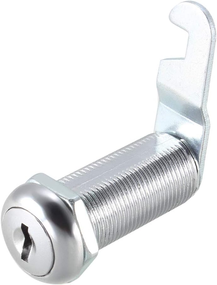sourcing map Cam Lock 1-1/2" Cylinder Long Cabinet Locks with No.1 Cam, Fits on 1-3/8" Max Thick Panel, Keyed Different 2Pcs - Image 3
