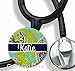 Stethoscope Tag - Navy Paisley - Personalized Name - Steth ID Tag