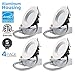 TORCHSTAR 4 Inch LED Recessed Lights with Junction Box, 800LM 90W Eqv, CRI90, Dimmable Airtight Canless Downlight, IC Rated, 5000K Daylight, ETL&Energy Star Listed, 5 Years Warranty, Pack of 4