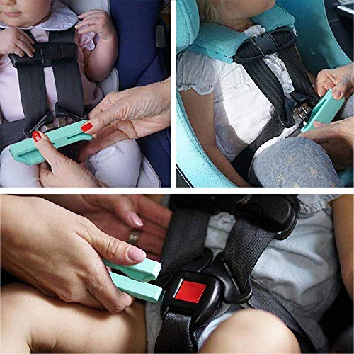 Improved Portable Child Car Seat Key, Easy Unbuckle Unlock Child Safety Belt Accessories for Baby Car Seat(Pink/Blue) - Thumbnail 3