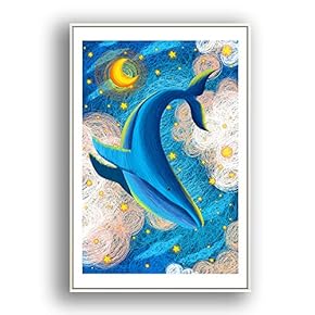 Framed Canvas Wall Art for Living Room, Bedroom Whale Canvas Prints for Modern Home Decoration Ready to Hang - 16"x24" inches
