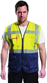 Portwest Warsaw Executive Vest Two-Tone CE EN ISO 20471 7 Pockets view 2