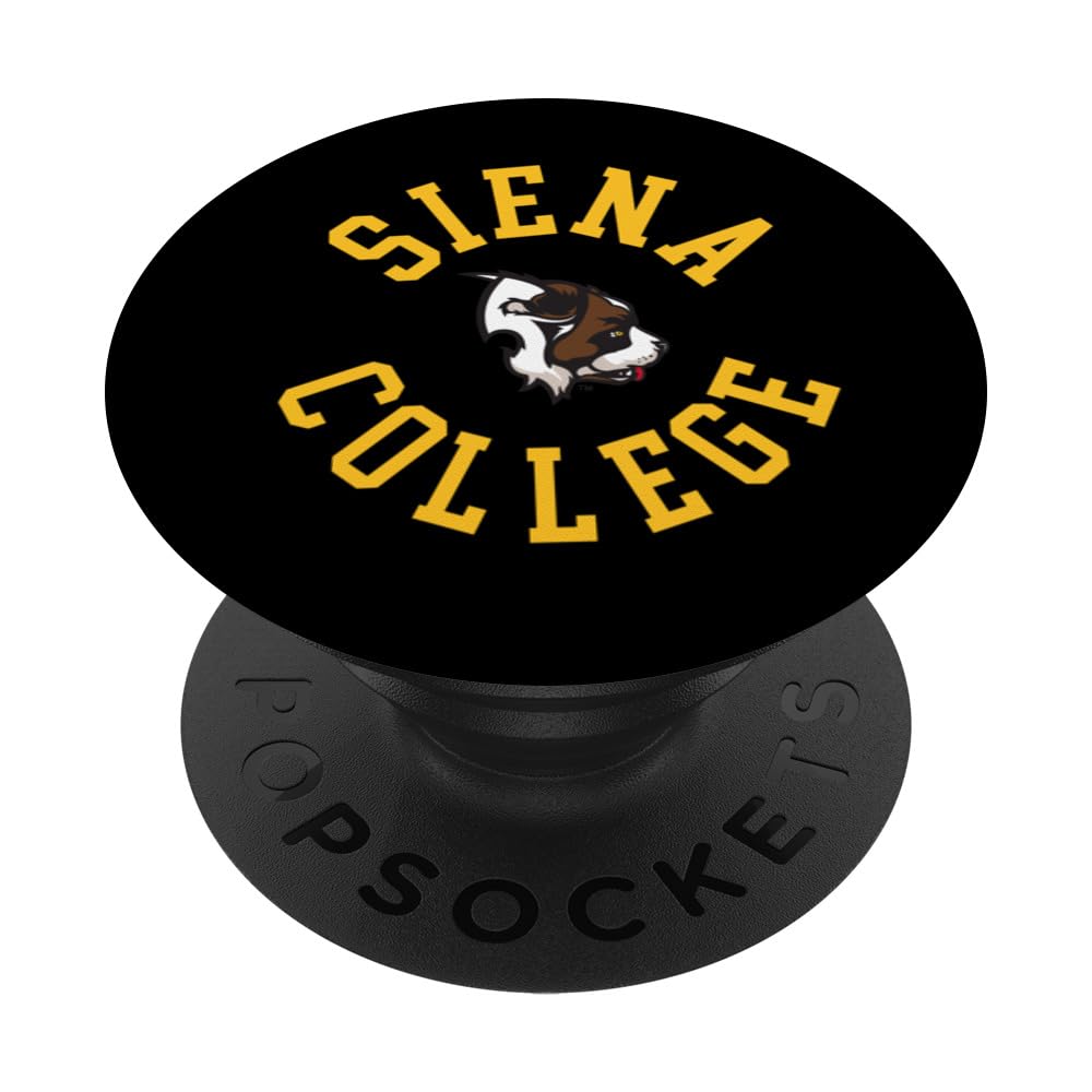 Siena College Saints Vintage Type & Bernie Logo PopSockets Adhesive PopGrip