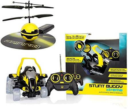 TX Juice RC Stunt Buggy Extreme with Radar Copter (Indoor Use Only) - 2 Items Bundled by Maven Gifts