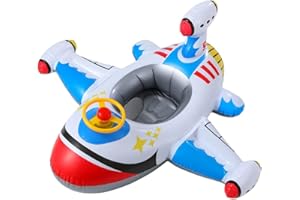 GREUS Cute Child Kids Inflatable Pool Float PVC Summer Swim Float Air Bed Lake Boat Swimming Floats with 2 Handles Surfing Raft Bodyboard Floating Mattress Seat Swim Ring for Girls Boys 1-5 Years