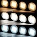 SZMYLED LED Puck Lights, Warm, Soft & Cool White 3 Modes Available, Under Cabinet Led Lights for Closet and Kitchen, Set of 4