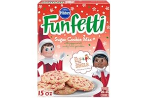 Pillsbury Funfetti The Elf on the Shelf Sugar Cookie Mix with Peppermint Candy Cane Sprinkles